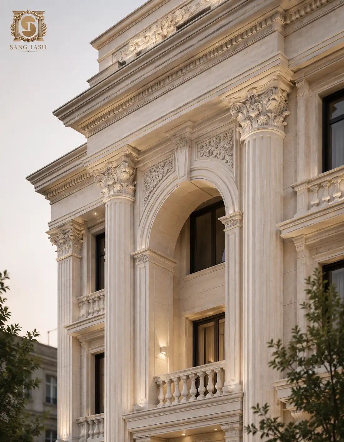 نمونه اجرای سنگ کورین